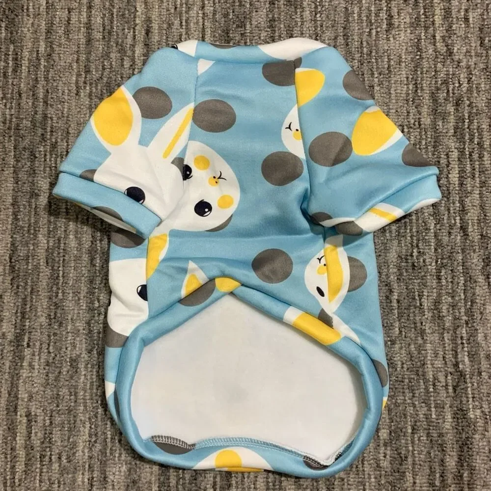 New Soft and Comfortable Bunny‎ Rabbit Print Dog One Piece Outfit Size XL Pet